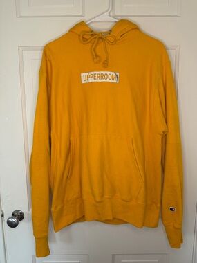 Champion Reverse Weave Mustard Yellow UPPERROOM Hoodie